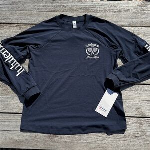 Lululemon Layered Long-Sleeve‎ T-Shirt  Tennis Club True Navy / White size 6 NWT